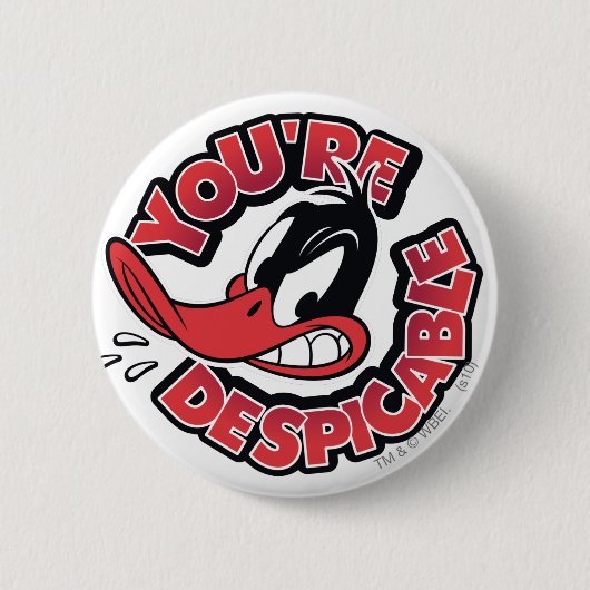 Badge Rond 5 Cm DAFFY DUCK™ - Vous êtes désespéré (Devant)