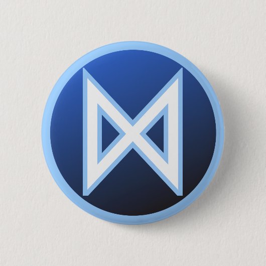 Badge Rond 5 Cm Dagaz Daeg Rune (Devant)
