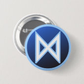 Badge Rond 5 Cm Dagaz Daeg Rune (Devant & derrière)