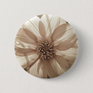 Badge Rond 5 Cm Dahlia ensoleillé