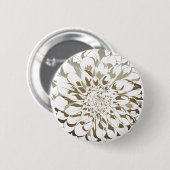 Badge Rond 5 Cm Dahlia Flower Button (Devant & derrière)