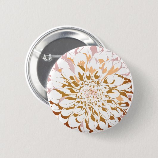 Badge Rond 5 Cm Dahlia flower button (Devant & derrière)