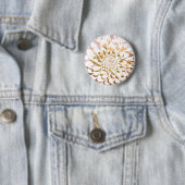 Badge Rond 5 Cm Dahlia flower button (En situation)