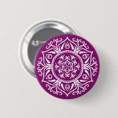 Badge Rond 5 Cm Dahlia Mandala (Devant & derrière)