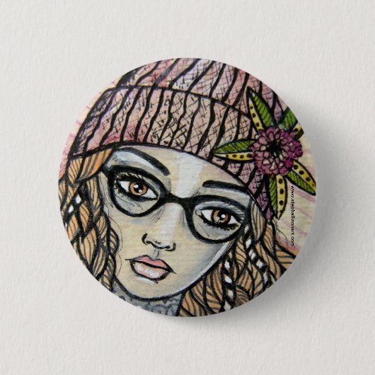 Badge Rond 5 Cm Dahlilah (Devant)
