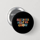 Badge Rond 5 Cm Daisy Croissance Positive Mindset Retro Enseignant (Devant & derrière)