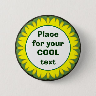 Badge Rond 5 Cm Daisy Mandala Modèle 03