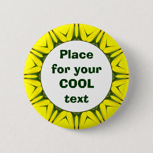 Badge Rond 5 Cm Daisy Mandala Modèle 06