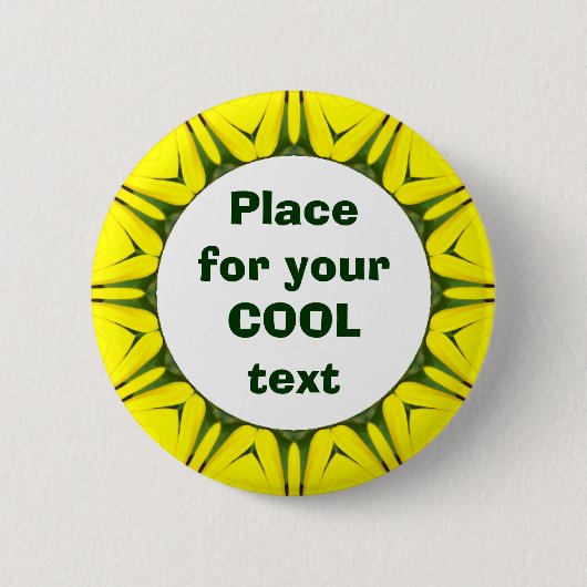 Badge Rond 5 Cm Daisy Mandala Modèle 06 (Devant)