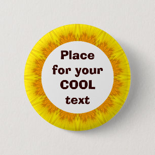Badge Rond 5 Cm Daisy Mandala Modèle 17
