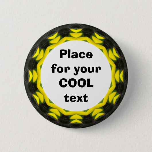 Badge Rond 5 Cm Daisy Mandala Modèle 19 (Devant)