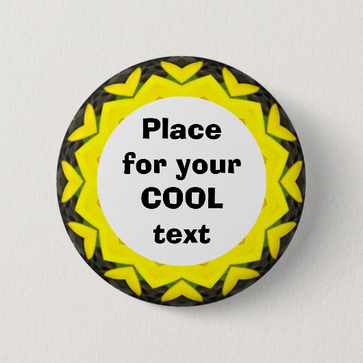 Badge Rond 5 Cm Daisy Mandala Modèle 20 (Devant)