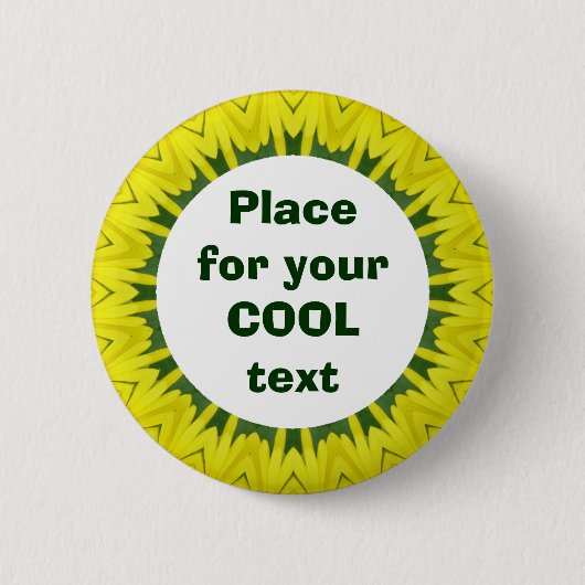 Badge Rond 5 Cm Daisy Mandala Modèle 34 (Devant)