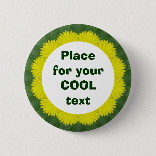 Badge Rond 5 Cm Daisy Mandala Modèle 35 (Devant)