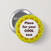 Badge Rond 5 Cm Daisy Mandala Modèle 36 (Devant & derrière)