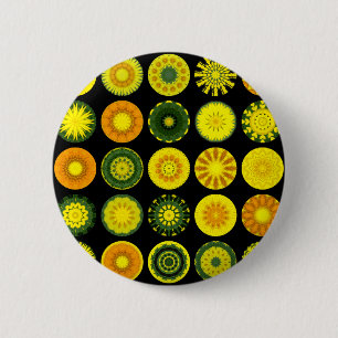 Badge Rond 5 Cm Daisy Mandalas