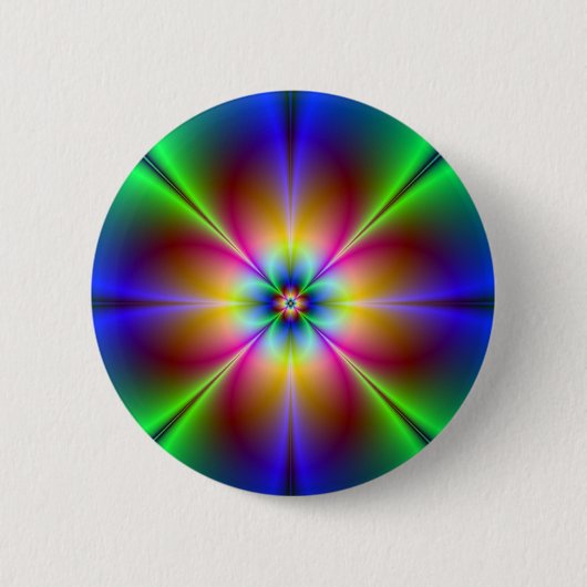 Badge Rond 5 Cm Daisy Néon Colorée  (Devant)