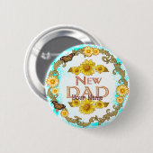 Badge Rond 5 Cm Daisy New Papa (Devant & derrière)