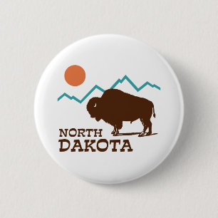 Badge Rond 5 Cm Dakota du Nord