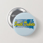 Badge Rond 5 Cm Dakota du Sud (Devant & derrière)