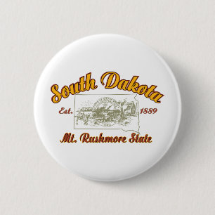 Badge Rond 5 Cm Dakota du Sud
