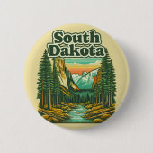Badge Rond 5 Cm Dakota du Sud (Devant)