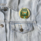 Badge Rond 5 Cm Dakota du Sud (En situation)