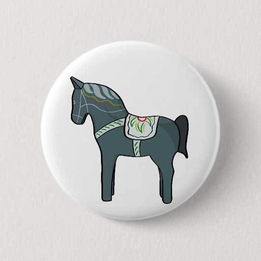 Badge Rond 5 Cm Dala horse (Devant)