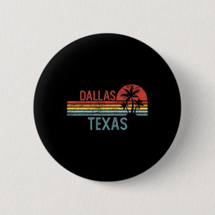 Badge Rond 5 Cm Dallas Texas Drôle Voyage Ville Usa Accueil Racine