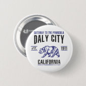 Badge Rond 5 Cm Daly City (Devant & derrière)