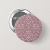 Badge Rond 5 Cm Damas violet et blanc (Devant & derrière)