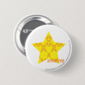 Badge Rond 5 Cm Damassé 3 jaune-orange (Devant & derrière)