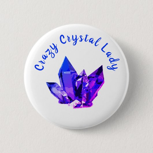 Badge Rond 5 Cm Dame de Crystal Crazy (Devant)