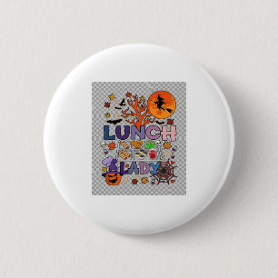 Badge Rond 5 Cm Dame de midi Halloween Sorcière Lune Citrouille_1