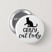 Badge Rond 5 Cm Dame du Crazy Cat (Devant & derrière)