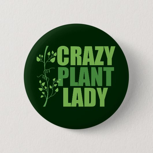 Badge Rond 5 Cm Dame Plante folle (Devant)