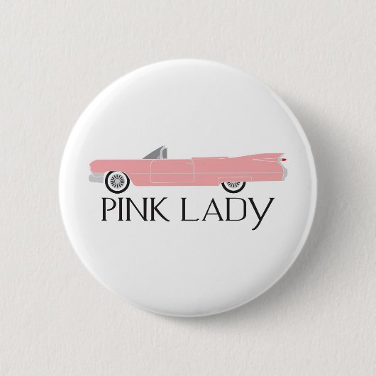 Badge Rond 5 Cm dame rose de chariot (Devant)