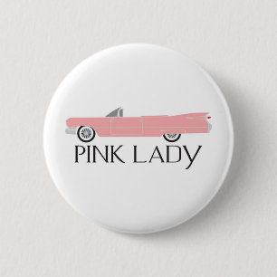 Badge Rond 5 Cm dame rose de chariot