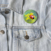 Badge Rond 5 Cm dame sur le dessus (En situation)