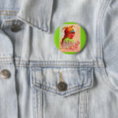 Badge Rond 5 Cm Dame victorienne jester (En situation)