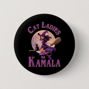 Badge Rond 5 Cm Dames De Chat Pour Kamala Harris 2024 Drôle Hauteu