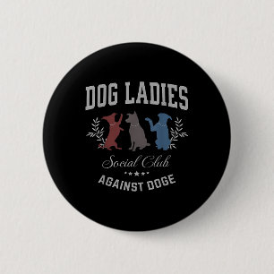 Badge Rond 5 Cm Dames de chien contre chien - Maman de chien subti