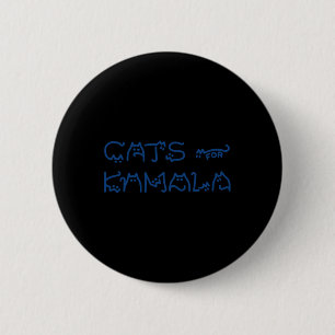 Badge Rond 5 Cm Dames Kamala Typographie Chat Alphabet Cute Sim