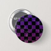 Badge Rond 5 Cm Damier de punk d'Emo (Devant & derrière)