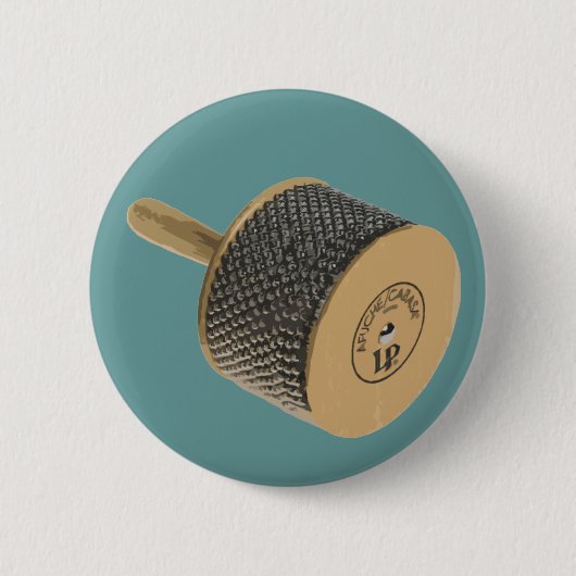 Badge Rond 5 Cm Damm directement, je joue le Cabasa ! (Devant)