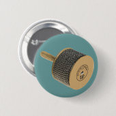 Badge Rond 5 Cm Damm directement, je joue le Cabasa ! (Devant & derrière)