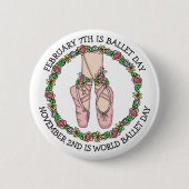 Badge Rond 5 Cm Dance Holiday | Jour du ballet (Devant)