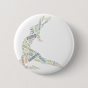 Badge Rond 5 Cm Dance Word Cloud