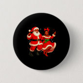 Badge Rond 5 Cm Dancing African Santa Mr Mrs Claus African America (Devant)