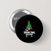 Badge Rond 5 Cm Dancing Gnome Family Matching Christmas Funny Paja (Devant & derrière)
